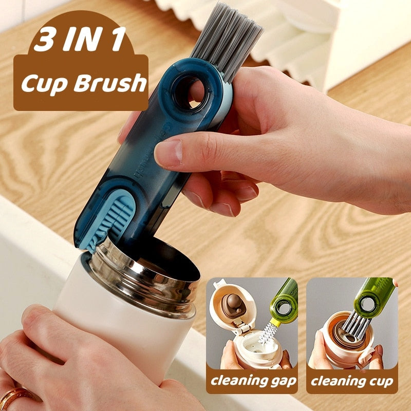 3 In 1 Cup Lid Gap Cleaning Brush 3 Pcs Set