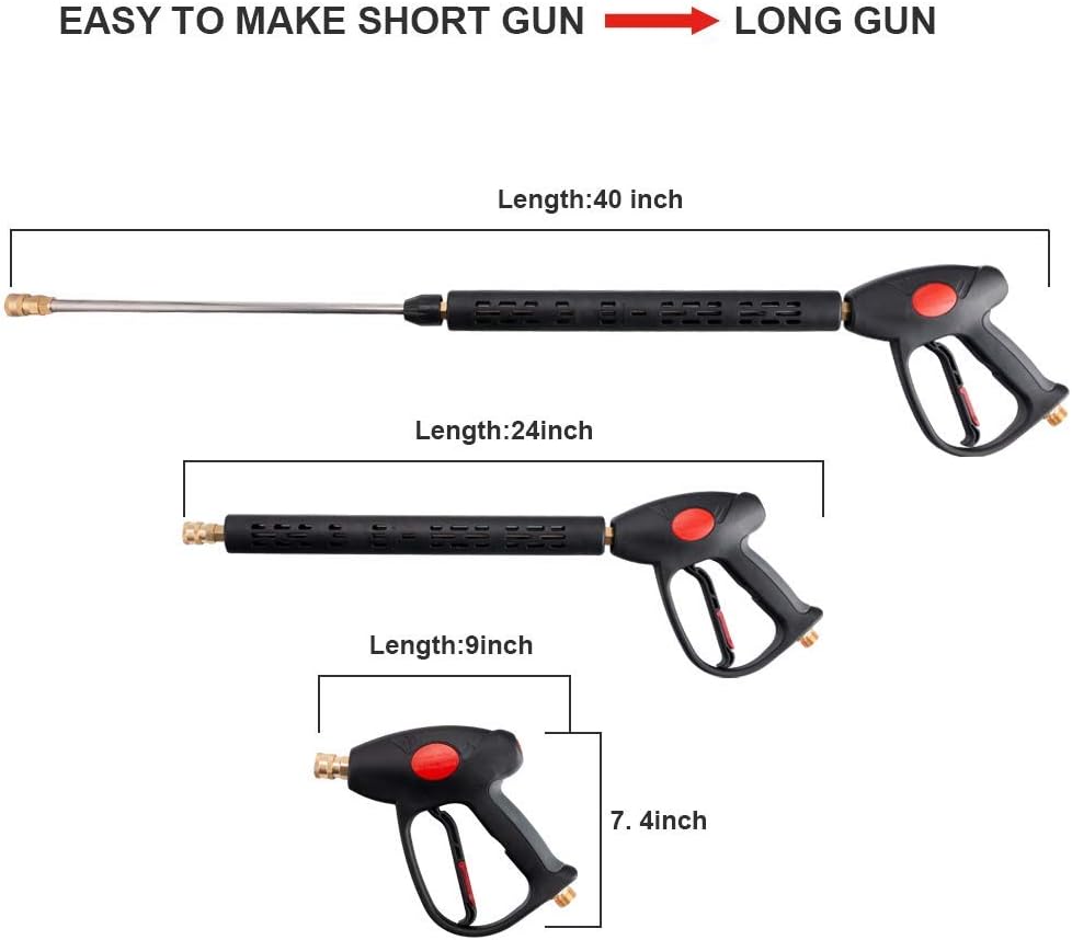 Car Pressure Washer with Extension Wand for Hot and Cold Water