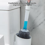 Silicone Toilet Brush with Refillable Handle Dispenser